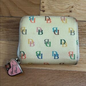 Dooney & Bourke Yellow Multicolor Logo Wallet